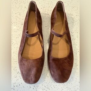 Madewell Women's Brown Suede Mary Jane Flats - size 10.5